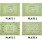 Sloth Set of Rectangular Appetizer / Dessert Plates (Approval)