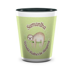 Sloth Ceramic Shot Glass - 1.5 oz - Two Tone - Single (Personalized)