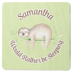 Sloth Square Rubber Backed Coaster (Personalized)