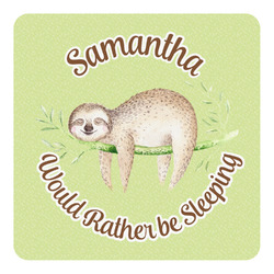 Sloth Square Decal - Large (Personalized)