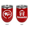 Sloth Stainless Wine Tumblers - Red - Double Sided - Approval