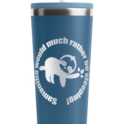 Sloth RTIC Everyday Tumbler with Straw - 28oz - Steel Blue - Double-Sided (Personalized)