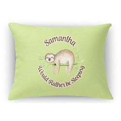 Sloth Rectangular Throw Pillow Case (Personalized)