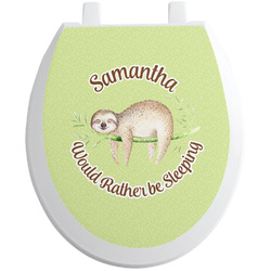Sloth Toilet Seat Decal - Round (Personalized)