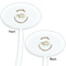 Sloth White Plastic 7" Stir Stick - Double Sided - Oval - Front & Back