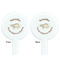 Sloth White Plastic 7" Stir Stick - Double Sided - Round - Front & Back