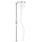 Sloth White Plastic 7" Stir Stick - Oval - Dimensions