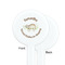 Sloth White Plastic 7" Stir Stick - Single Sided - Round - Front & Back