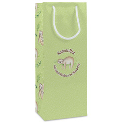 Sloth Wine Gift Bags - Matte (Personalized)