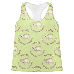Sloth Womens Racerback Tank Top - 2X Large (Personalized)
