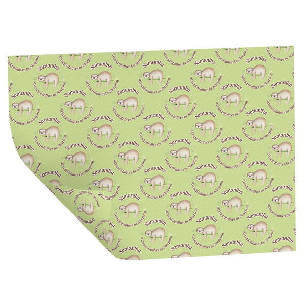 Custom Sloth Wrapping Paper Sheets - Double-Sided - 20" x 28" (Personalized)