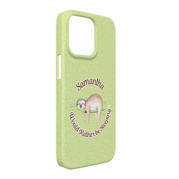 Custom Sloth iPhone Case - Plastic - iPhone 13 Pro Max (Personalized)