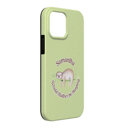 Sloth iPhone Case - Rubber Lined - iPhone 13 Pro Max (Personalized)