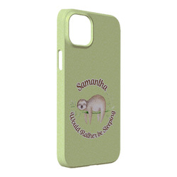 Sloth iPhone Case - Plastic - iPhone 14 Pro Max (Personalized)