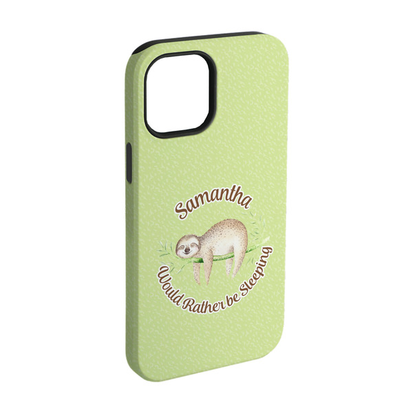 Custom Sloth iPhone Case - Rubber Lined - iPhone 15 Pro (Personalized)