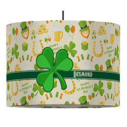 St. Patrick's Day 16" Drum Pendant Lamp - Fabric (Personalized)