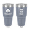 St. Patrick's Day 30 oz Stainless Steel Ringneck Tumbler - Grey - Double Sided - Front & Back