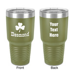 St. Patrick's Day 30 oz Stainless Steel Tumbler - Olive - Double-Sided (Personalized)