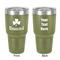 St. Patrick's Day 30 oz Stainless Steel Ringneck Tumbler - Olive - Double Sided - Front & Back