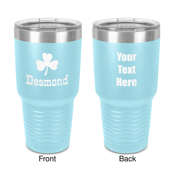 Custom St. Patrick's Day 30 oz Stainless Steel Tumbler - Teal - Double-Sided (Personalized)