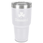 St. Patrick's Day 30 oz Stainless Steel Tumbler - White - Single-Sided (Personalized)