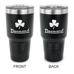 St. Patrick's Day 30 oz Stainless Steel Tumbler - Black - Double Sided (Personalized)