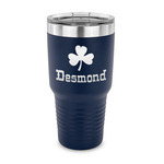 St. Patrick's Day 30 oz Stainless Steel Tumbler - Navy - Single Sided (Personalized)