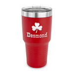 St. Patrick's Day 30 oz Stainless Steel Tumbler - Red - Single Sided (Personalized)