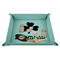 St. Patrick's Day 9" x 9" Teal Leatherette Snap Up Tray - STYLED