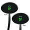 St. Patrick's Day Black Plastic 7" Stir Stick - Double Sided - Oval - Front & Back