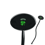 St. Patrick's Day 7" Oval Plastic Stir Sticks - Black - Double Sided (Personalized)