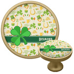 St. Patrick's Day Cabinet Knob - Gold (Personalized)