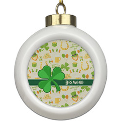 St. Patrick's Day Ceramic Ball Ornament (Personalized)