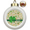 St. Patrick's Day Ceramic Christmas Ornament - Poinsettias (Front View)