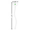 St. Patrick's Day Clear Plastic 7" Stir Stick - Oval - Dimensions