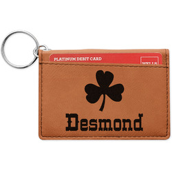 St. Patrick's Day Leatherette Keychain ID Holder - Double Sided (Personalized)