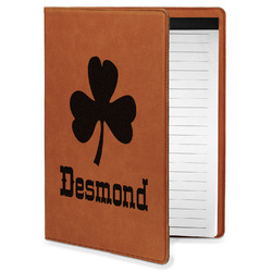 St. Patrick's Day Leatherette Portfolio with Notepad - Small - Single Sided (Personalized)