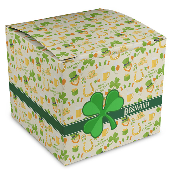 Custom St. Patrick's Day Cube Favor Gift Boxes (Personalized)