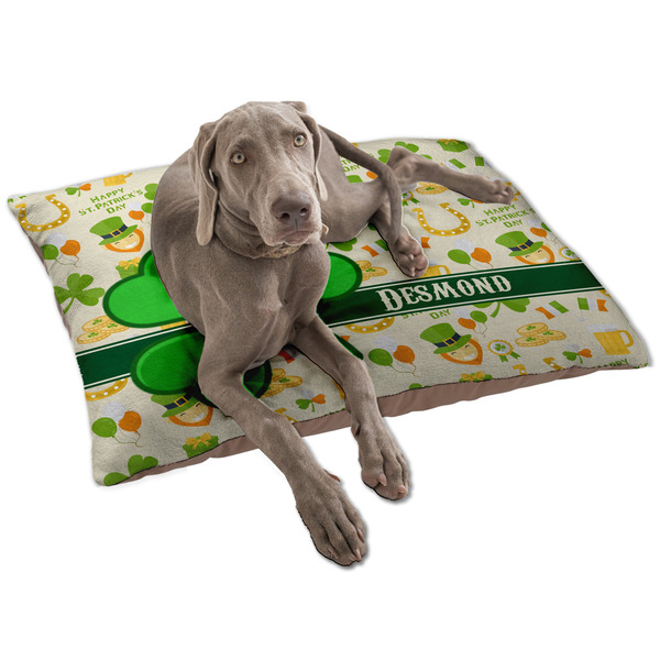 Custom St. Patrick's Day Dog Bed - Large w/ Name or Text