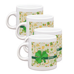 St. Patrick's Day Single Shot Espresso Cups - Set of 4 (Personalized)