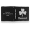 St. Patrick's Day Leather Binder - 1" - Black- Back Spine Front View