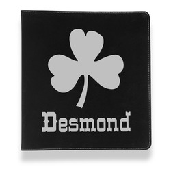 St. Patrick's Day Leather Binder - 1" - Black (Personalized)