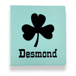 St. Patrick's Day Leather Binder - 1" - Teal (Personalized)