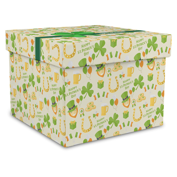 Custom St. Patrick's Day Gift Box with Lid - Canvas Wrapped - XX-Large (Personalized)