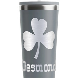 St. Patrick's Day RTIC Everyday Tumbler with Straw - 28oz - Grey - Double-Sided (Personalized)