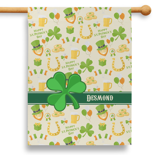 Custom St. Patrick's Day 28" House Flag - Double Sided (Personalized)