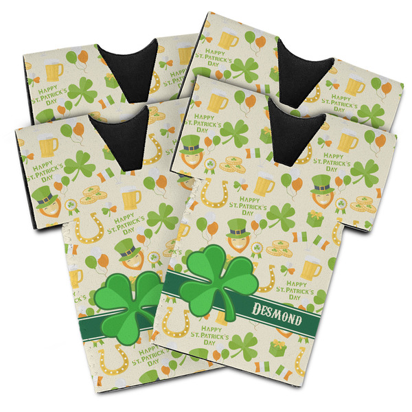 Custom St. Patrick's Day Jersey Bottle Cooler - Set of 4 (Personalized)