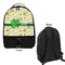 St. Patrick's Day Large Backpack - Black - Front & Back View