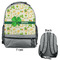 St. Patrick's Day Large Backpack - Gray - Front & Back View