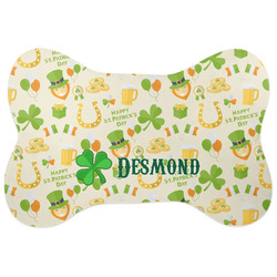 St. Patrick's Day Bone Shaped Dog Food Mat (Personalized)